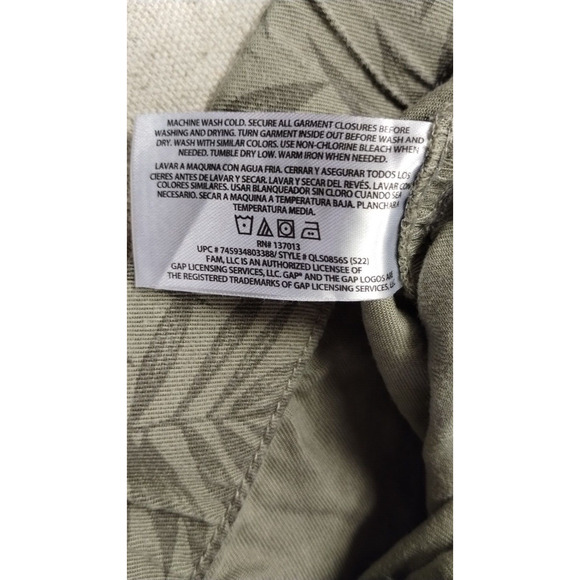 GAP Shorts Womens XXL Green Light Dark Leaf 45 Inch Waist - Picture 9 of 10